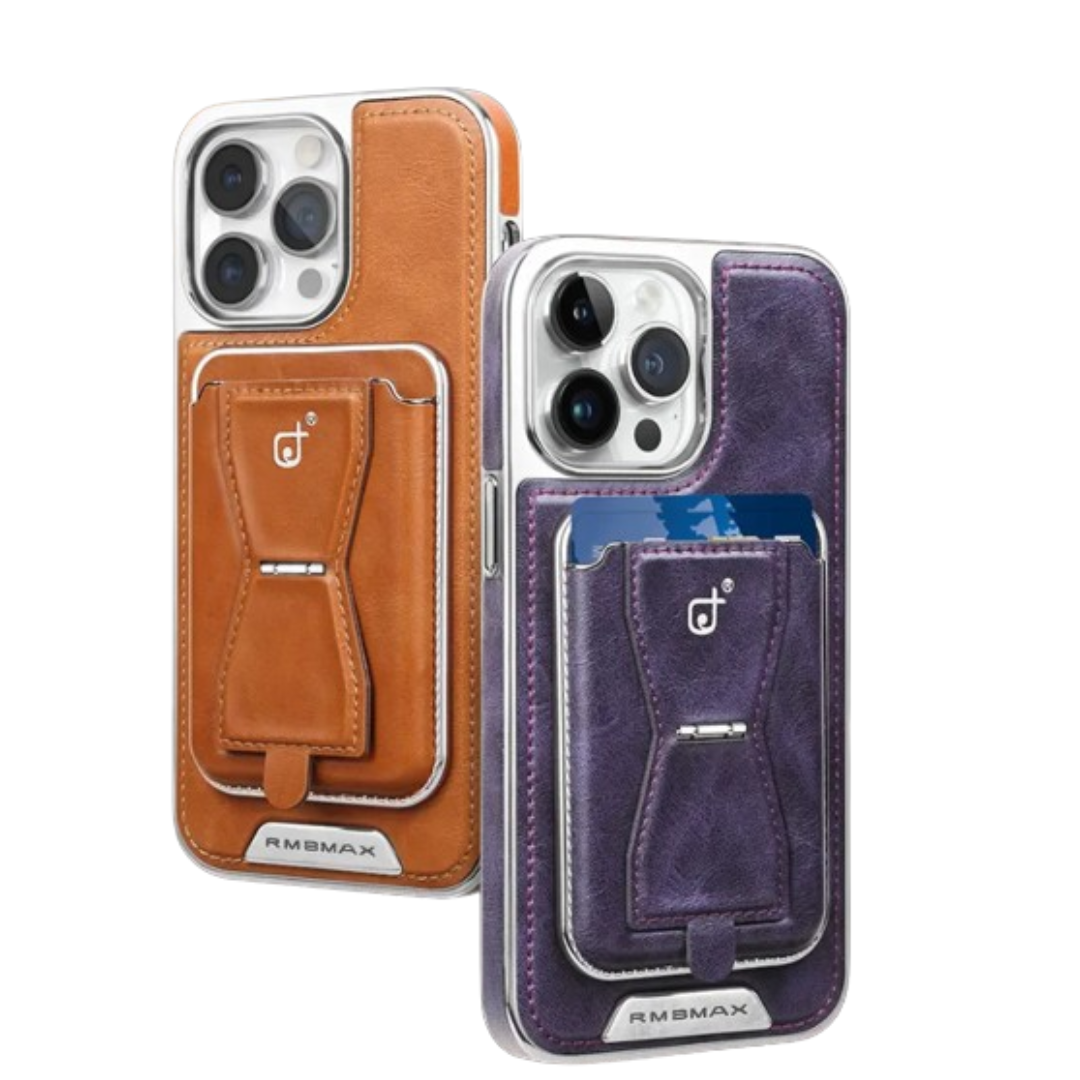 Funda de teléfono de cuero con soporte tipo billetera para Iphone