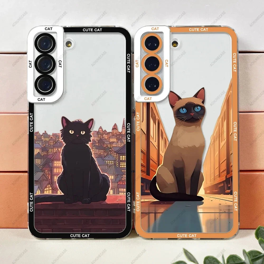 Cute Cat Phone Case For Samsung Galaxy S Ultra