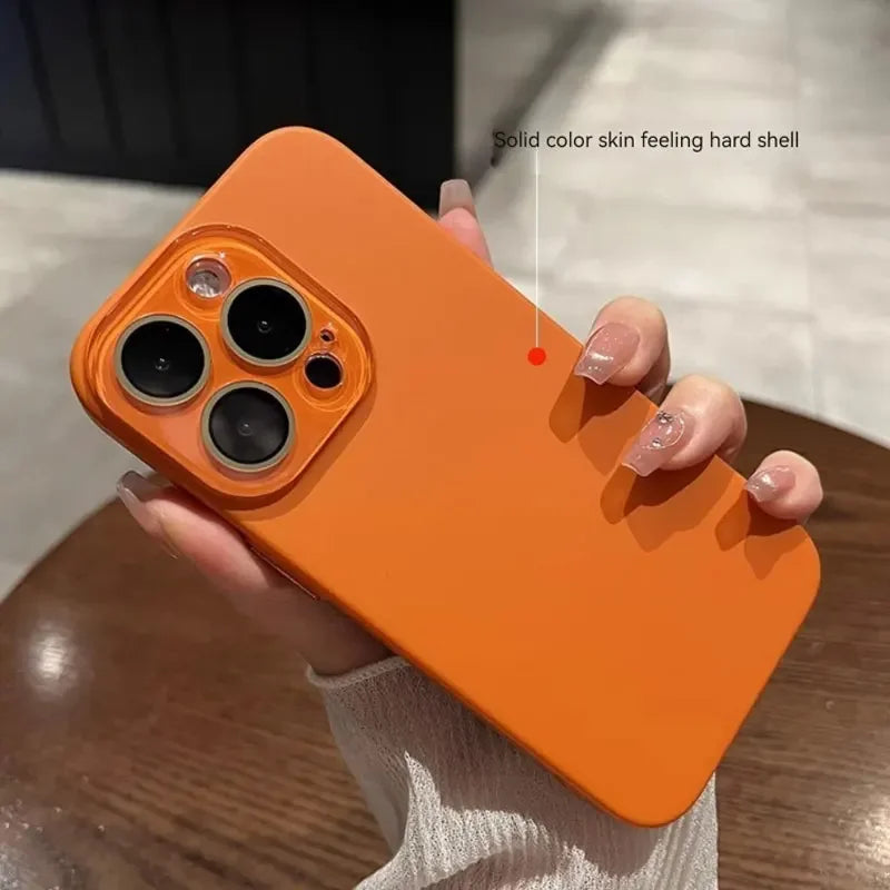 Luxury Crystal Camera Lens Protection Phone Case for iPhone: Matte Hard Bumper