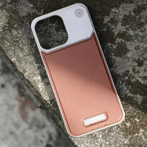 Luxury Leather Metal Phone Case For iPhone