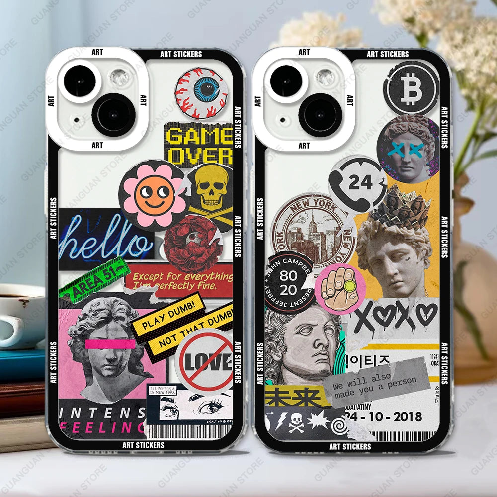 Case For iPhone - Art Stickers